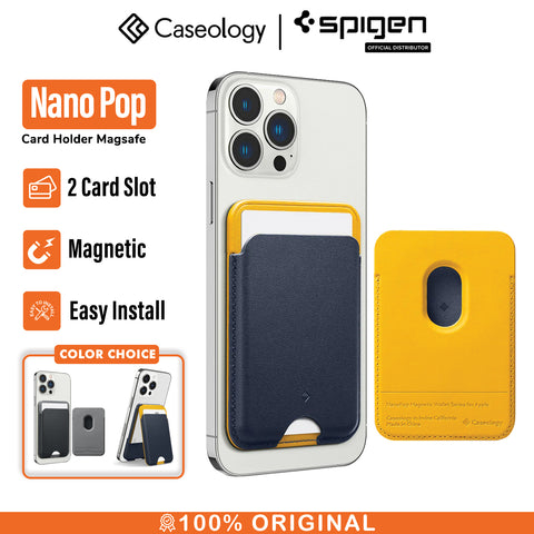 Card Holder Magnet Caseology By Spigen Nano Pop Magsafe Dompet Kartu PU Leather