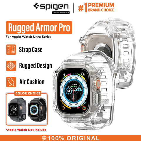 Case Strap Apple Watch Ultra 2 49mm Spigen Rugged Armor Pro TPU Casing