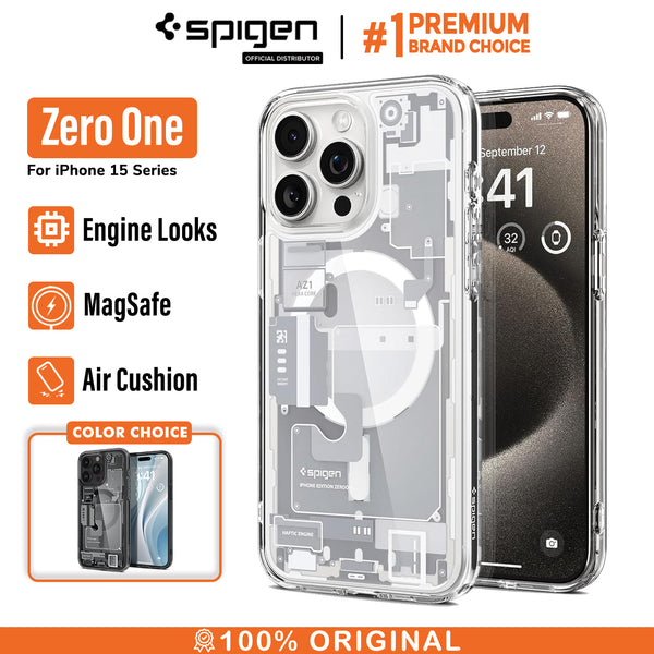 Case iPhone 15 Pro Max Plus Spigen Ultra Hybrid Zero One MagSafe Cover