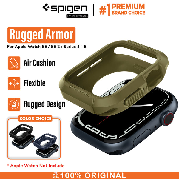 Case Apple Watch 9/8/7/SE 2 45/44/41/40mm Spigen Rugged Armor Softcase