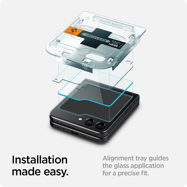 Tempered Glass Samsung Galaxy Z Flip 5 Spigen Glas tR Ez Fit 9H Tray