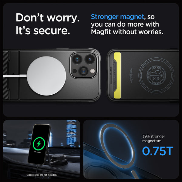 Case iPhone 15 Pro Max Plus Spigen Rugged Armor MagSafe Carbon Casing