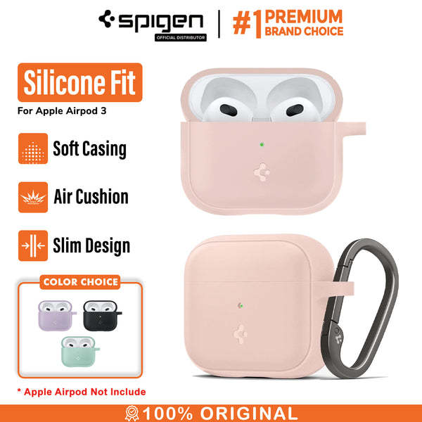 Case Airpods 3 Spigen Silicone Fit Cover Softcase Premium Slim Casing