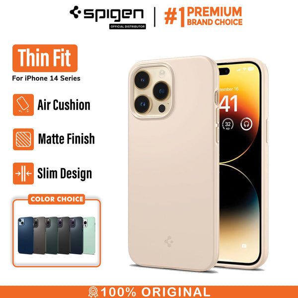 Case iPhone 14 Pro Max Plus Spigen Thin Fit Slim Hybrid Matte Casing