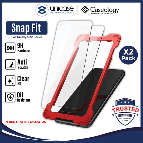 Tempered Glass Samsung Galaxy S22 Ultra Plus Caseology Snap Fit Clear