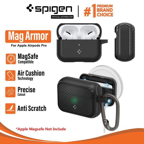Case Airpods Pro Spigen Mag Armor Hybrid Slim Magnet MagSafe Casing
