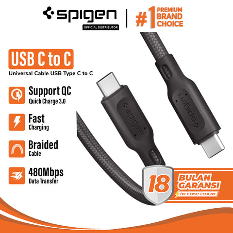 Cable Data USB 2.0 Type C to Type C Spigen Essential 60W Fast Charging