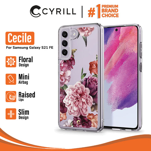 Case Samsung Galaxy S21 FE 5G Ciel Cecil Flower Motif Cute Casing