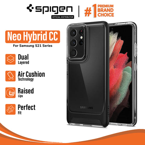 Case Samsung Galaxy S21 Ultra Plus Spigen Neo Hybrid CC Clear Casing