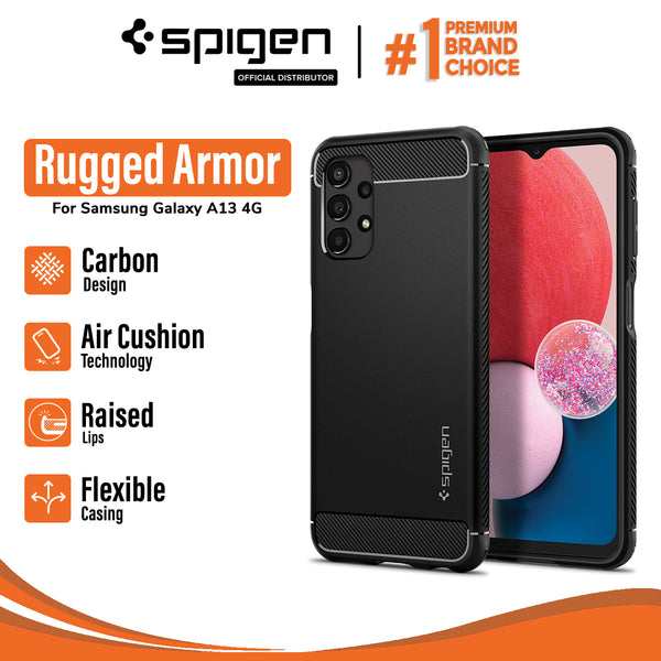 Case Samsung Galaxy A13 4G / 5G Spigen Rugged Armor Slim Carbon Casing