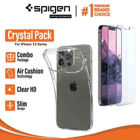 Case / Tempered Glass iPhone 13 Pro Max Mini Spigen Crystal Pack Clear