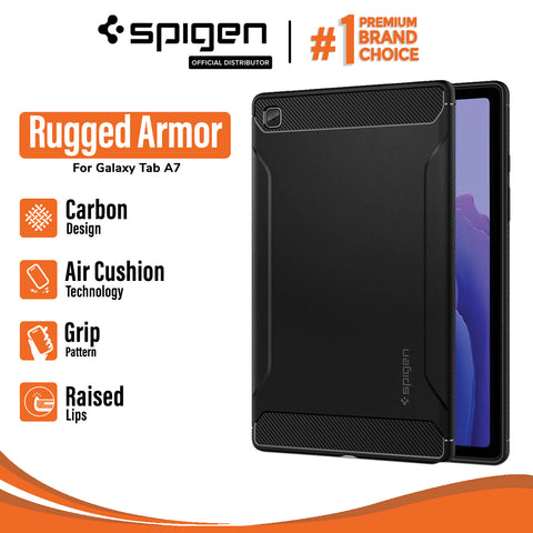Case Samsung Galaxy Tab A7 Spigen Rugged Armor Carbon Fiber Anti Shock Casing
