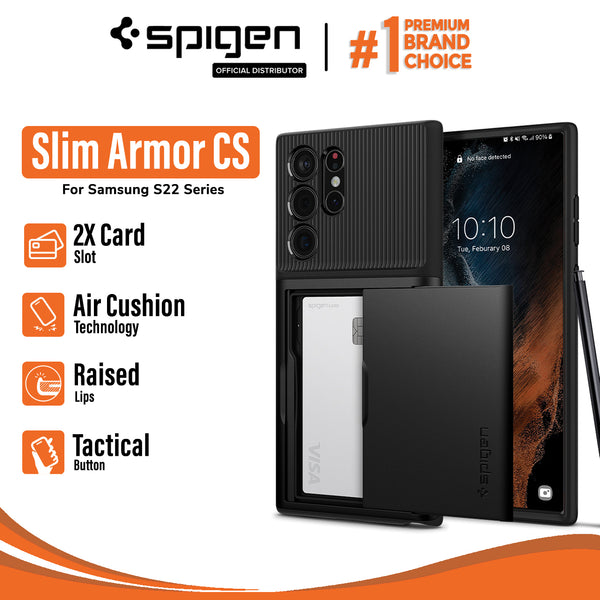 Case Samsung Galaxy S22 Ultra Plus Spigen Slim Armor CS Card Casing