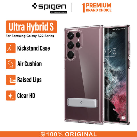 Case Samsung Galaxy S22 Ultra Plus Spigen Ultra Hybrid S Stand Casing