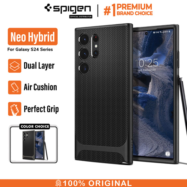 Case Samsung Galaxy S24 Ultra Plus Spigen Neo Hybrid Slim Cover Casing