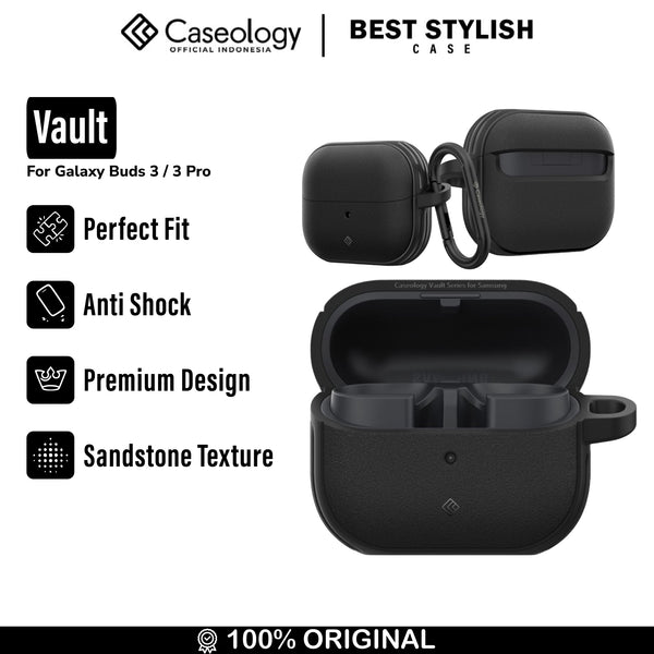 Case Samsung Galaxy Buds 3 / 3 Pro Caseology By Spigen Vault Texture Anti Shock Crack Cover Casing