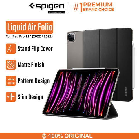 Case iPad Pro 11 2022/2021 Spigen Liquid Air Folio Flip Cover Casing