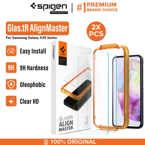 Tempered Glass Samsung Galaxy A35 Spigen GlastR Alignmaster Clear Tray