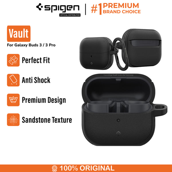 Case Samsung Galaxy Buds 3 / 3 Pro Caseology By Spigen Vault Texture Anti Shock Crack Cover Casing