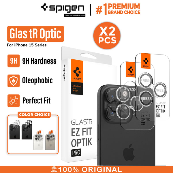 Camera Lens Protector iPhone 15 Pro Max Plus Spigen GlastR Optik Cover