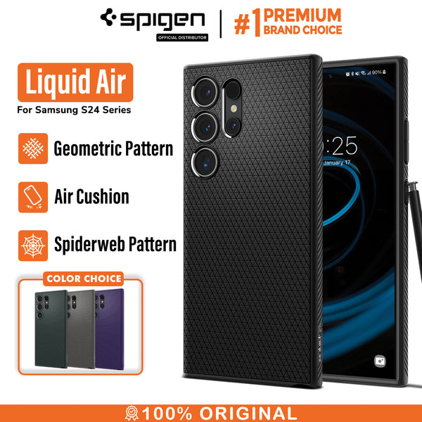 Case Samsung Galaxy S24 Ultra Plus Spigen Liquid Air Soft Cover Casing