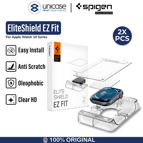 Screen Protector Apple Watch Series 10 46mm/42mm Spigen EliteShield Ez Fit with Tray Clear iWatch