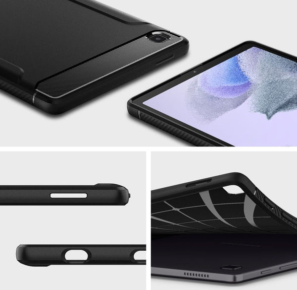 Case Samsung Galaxy Tab A7 Lite Spigen Rugged Armor Carbon TPU Casing