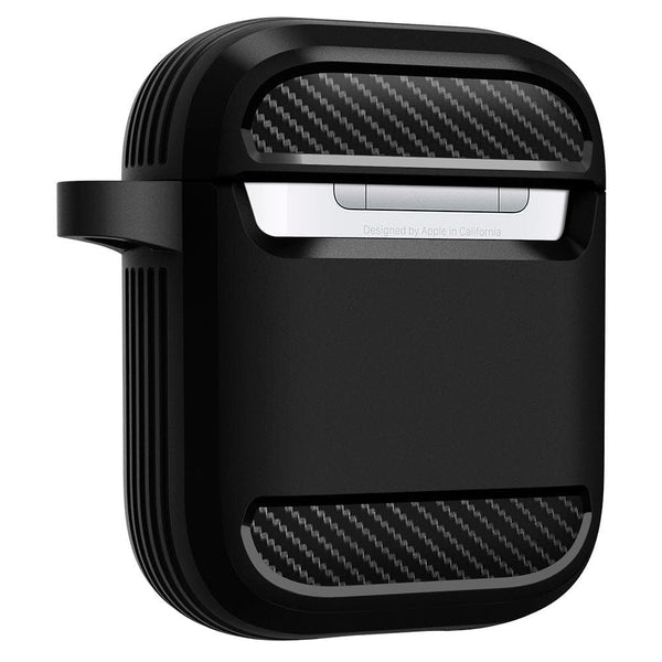 Case Apple Airpods 2 / 1 Spigen Rugged Armor Carbon Fiber Softcase Slim Casing