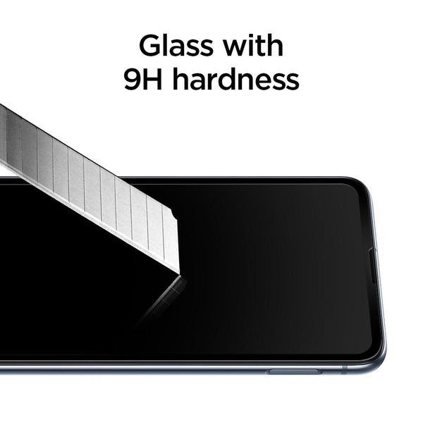 Tempered Glass Samsung Galaxy S10e Spigen Glass Full Cover Pelindung Layar HD