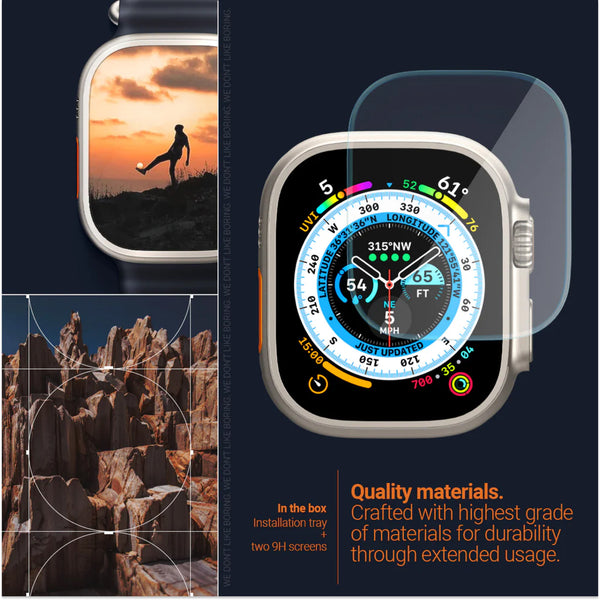 Tempered Glass Apple Watch Ultra 2 49mm Caseology Snap Fit Clear HD 9H