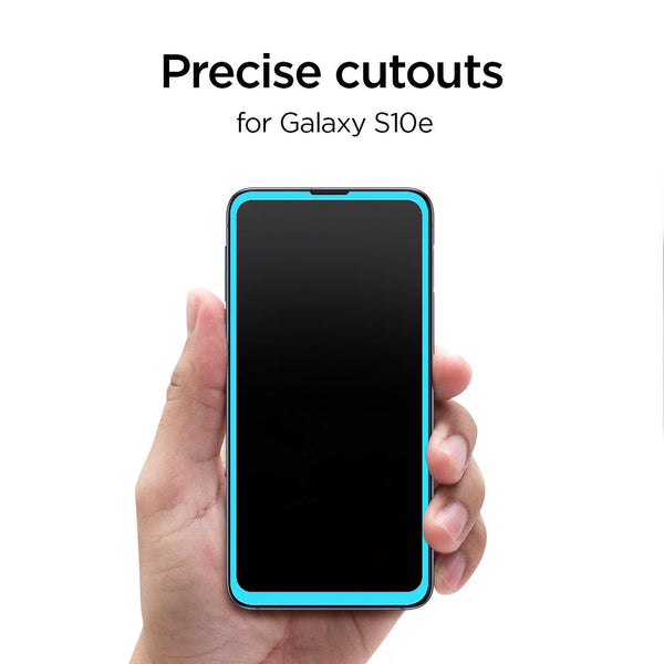 Tempered Glass Samsung Galaxy S10e Spigen Glass Full Cover Pelindung Layar HD
