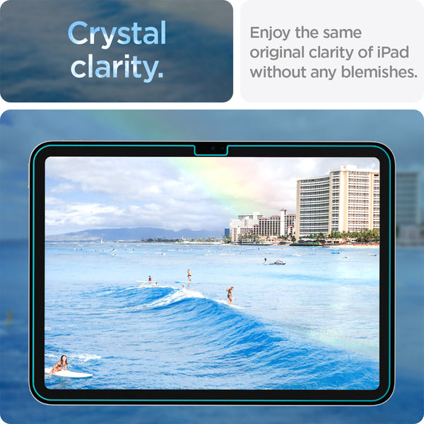 Tempered Glass iPad 10 10.9 (2022) Spigen Glas tR EZ Fit Clear Tray 9H
