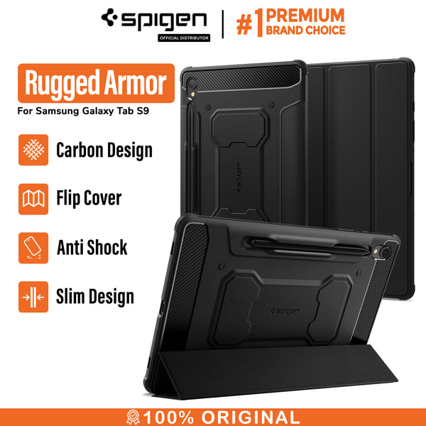 Case Samsung Galaxy Tab S9 Ultra Plus Spigen Rugged Armor Pro Casing