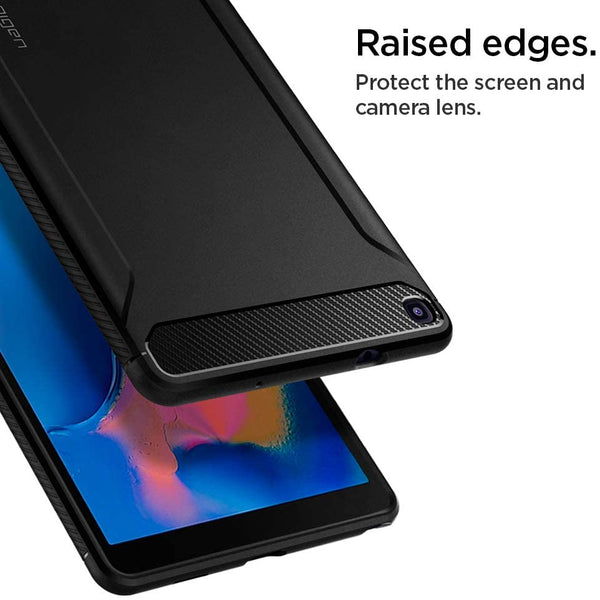 Case Samsung Galaxy Tab A 8.0 Spigen Rugged Armor Softcase Carbon Fiber Casing