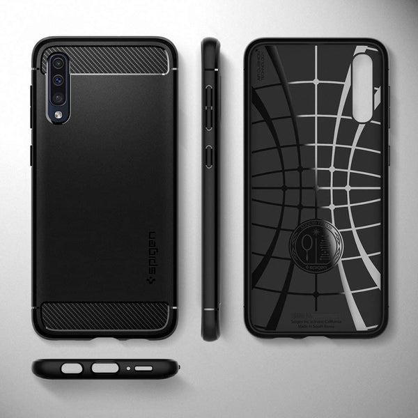 Case Samsung Galaxy A30s / A50s / A50 Spigen Softcase Carbon Fiber Rugged Armor Casing