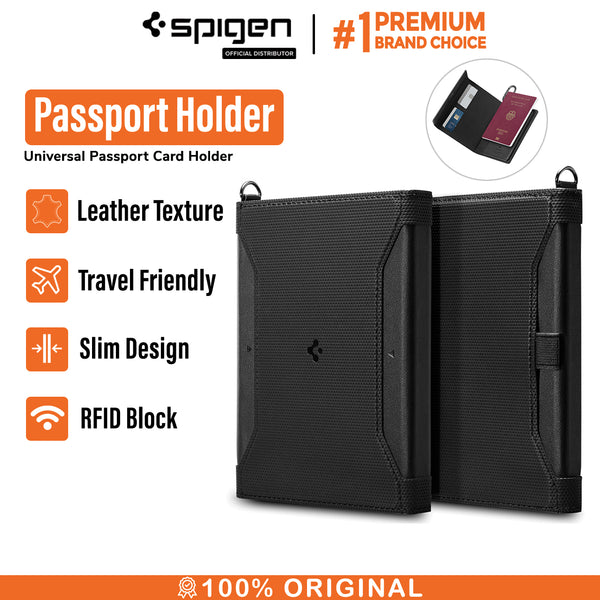 Universal Passport Holder Card Slot Wallet Spigen Dompet Leather RFID