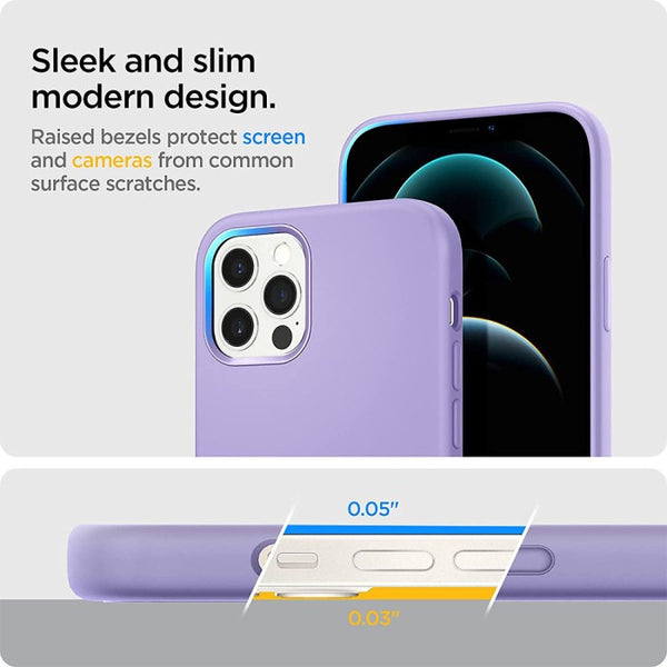 Case iPhone 12 Pro Max Mini Spigen Silicone Fit Anti Slip Soft Casing