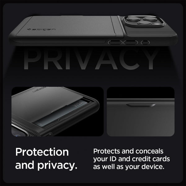 Case iPhone 15 Pro Max Plus Spigen Slim Armor Card Slot Wallet Casing