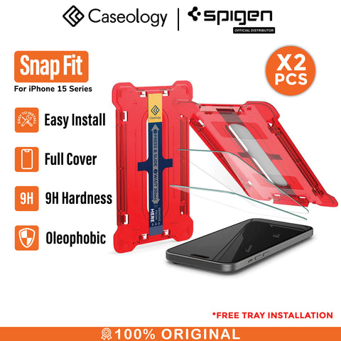iPhone 15 Pro Max Screen Protector Snap Fit (2P) - Caseology.com