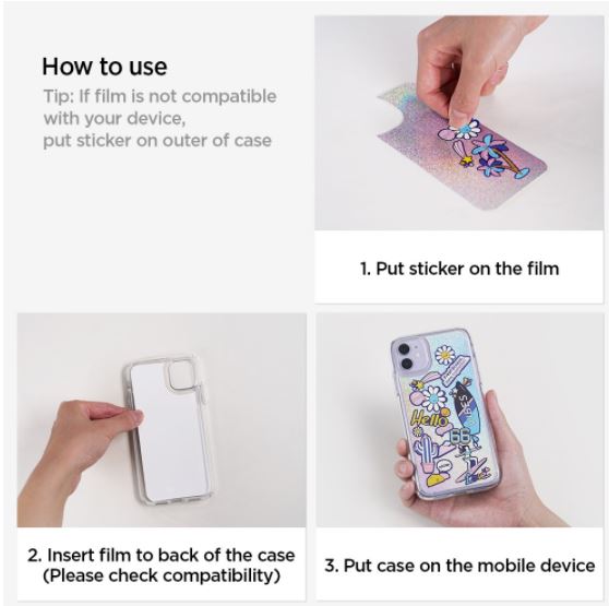 Sticker Phone iPhone 11 Series & Samsung Note 20 Series Spigen DIY Sticker Back Film for Ultra Hybrid Casing