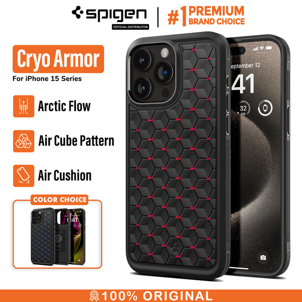 Case iPhone 15 Pro Max Plus Spigen Cryo Armor Cooling Gaming Casing