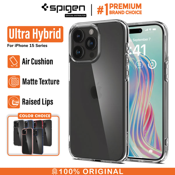 Case iPhone 15 Pro Max Plus Spigen Ultra Hybrid Slim Clear HD Casing