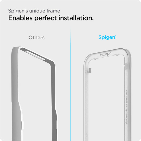 Tempered Glass iPhone 14/13 Mini Pro Max Plus Spigen Alignmaster Clear