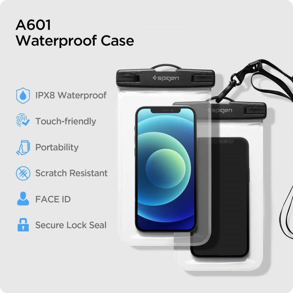 Waterproof Phone Case Spigen A601 Universal Waterproof Clear Anti Air