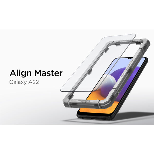 Tempered Glass Samsung Galaxy A22 4G / 5G Spigen AlignMaster Full Cover Clear