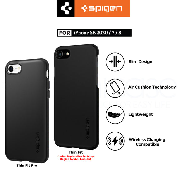 Case iPhone SE 3 2022/2020 8/7 Spigen Hardcase Thin Fit Slim Casing