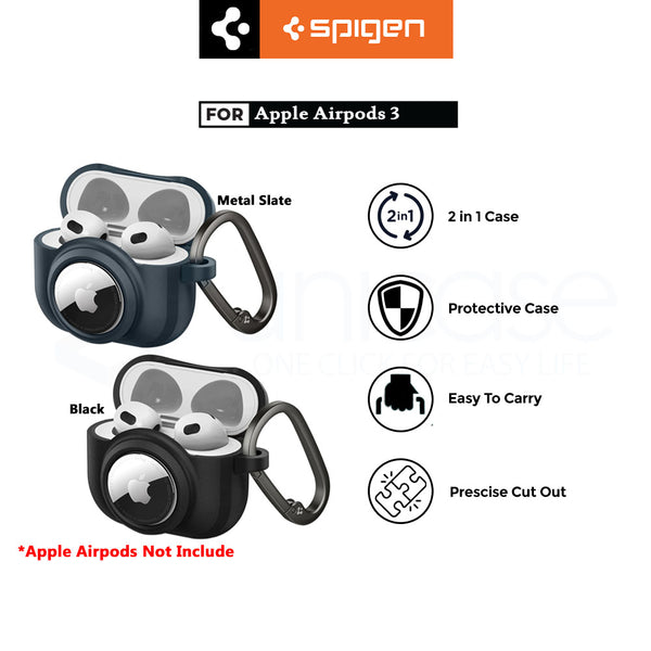Case AirPods 3 / Airtag Spigen Tag Armor Duo 2 in 1 Hybrid Casing