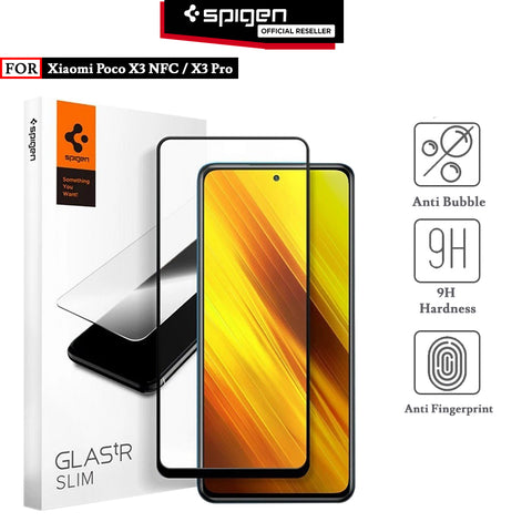 Tempered Glass Xiaomi Poco X3 PRO / X3 NFC Spigen Glas tR Full Cover HD Clear