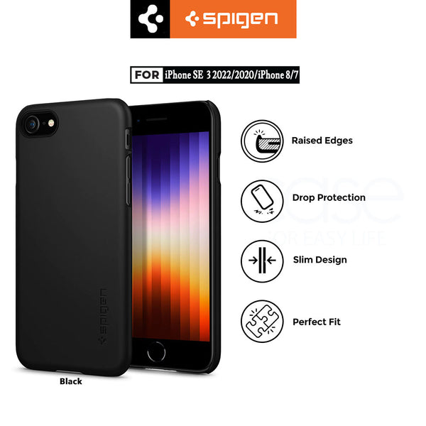 Case iPhone SE 3 2022/2020 8/7 Spigen Thin Fit Slim Hardcase Casing