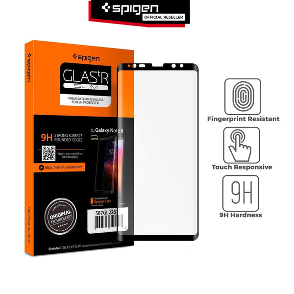 Tempered Glass Galaxy Note 8 Spigen Glas.tR Curved HD Screen
